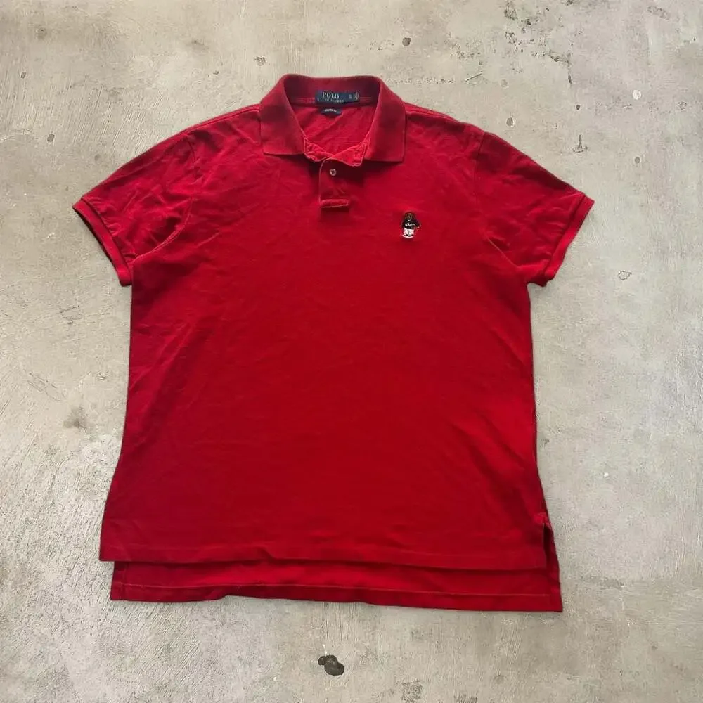 Polo Ralph Lauren Polo Bear Custom Fit Polo Shirt Red XL